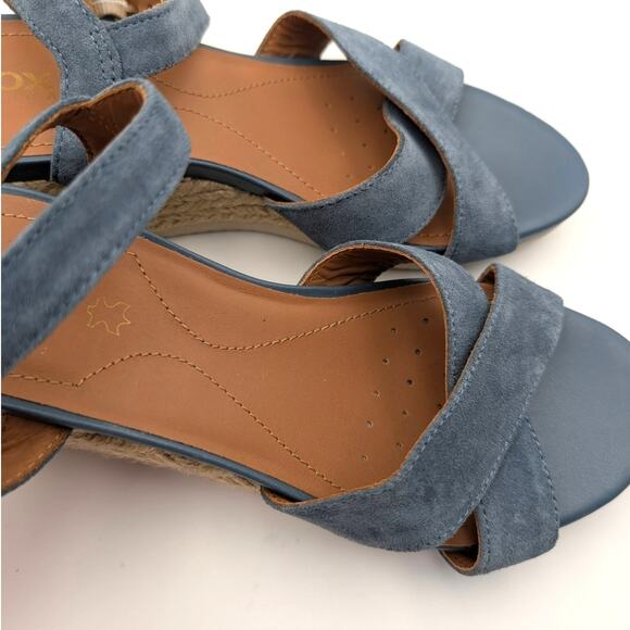 Geox D Ischia Corda C Women's Wedge Sandals Open Toe Avio Size US6.5 EU36.5 - Picture 10 of 11